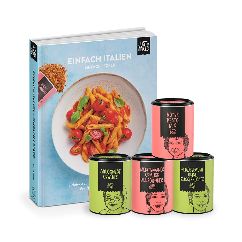 Just Spices - Kochbuch Einfach Italien + passendes Gewürzset