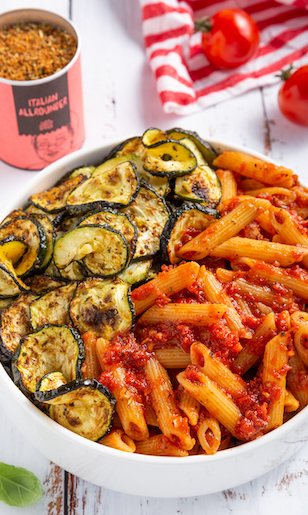 Penne Arrabiata mit Zucchini 