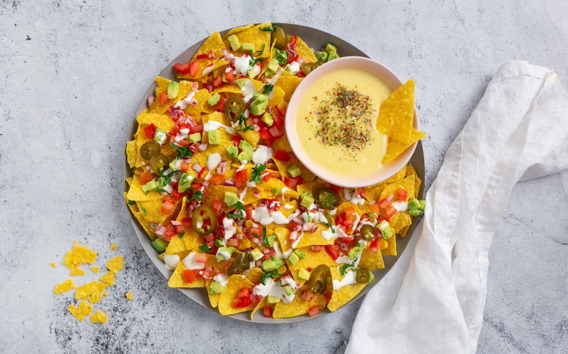 Nachos mit Käsedip 